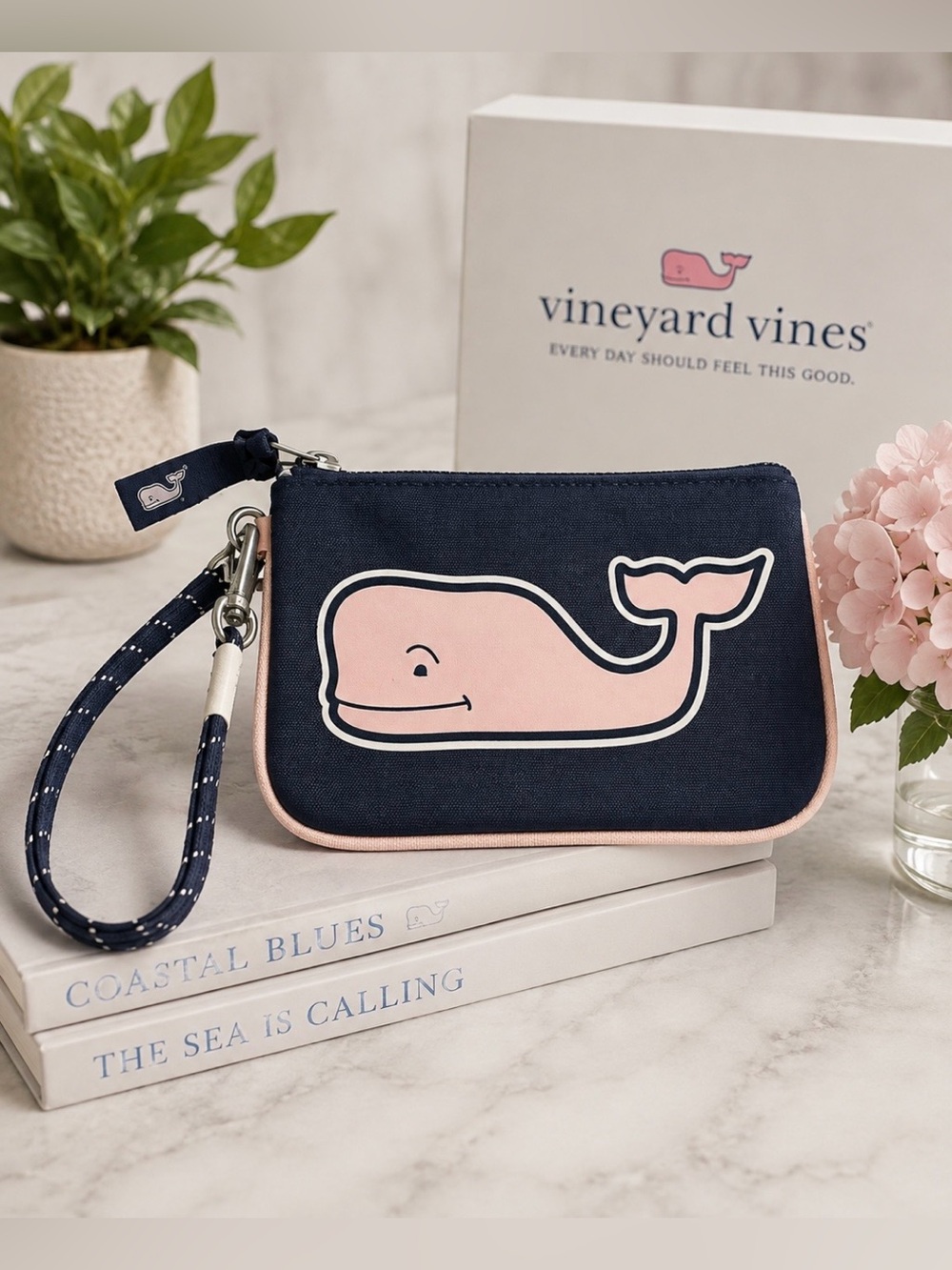 Vineyard Vines Iconic Pink Whale Wristlet